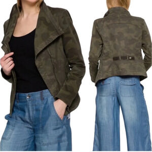 Anthropologie Marrakech Army Green Camo Faravel Moto Jacket Size Small
